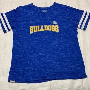 Bulldogs Women's Blue Short Sleeve Tee